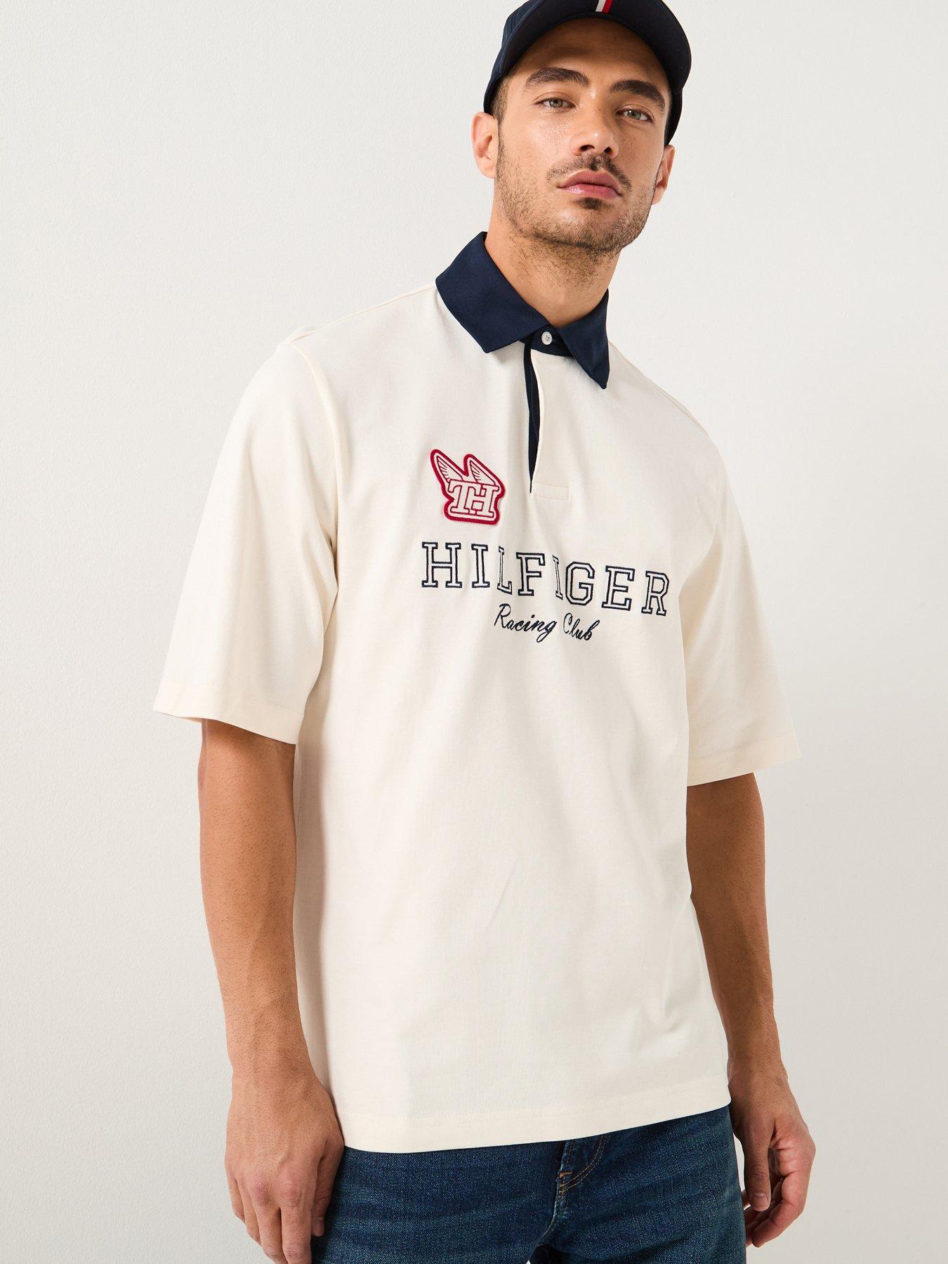Tommy Hilfiger Racing Rugby Short Sleeve Polo Shirt - White