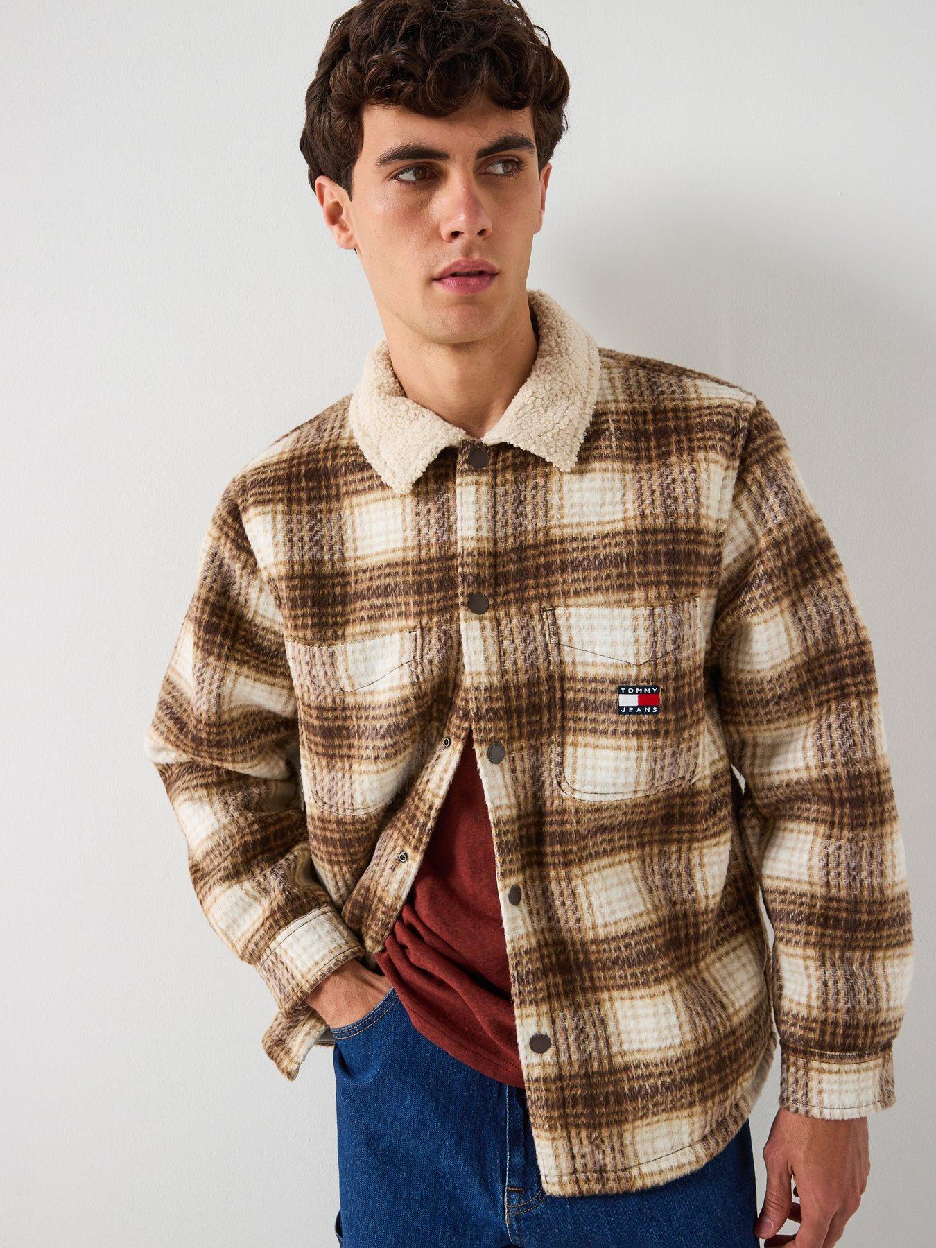 tommy-jeans-check-teddy-overshirt-brown