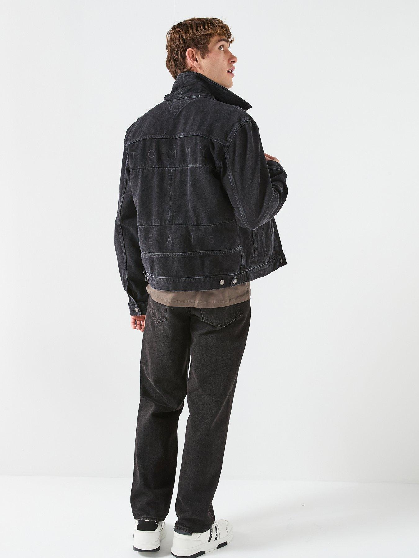 Image 2 of 6 of Tommy Jeans Ryan Flag Denim Jacket - Black