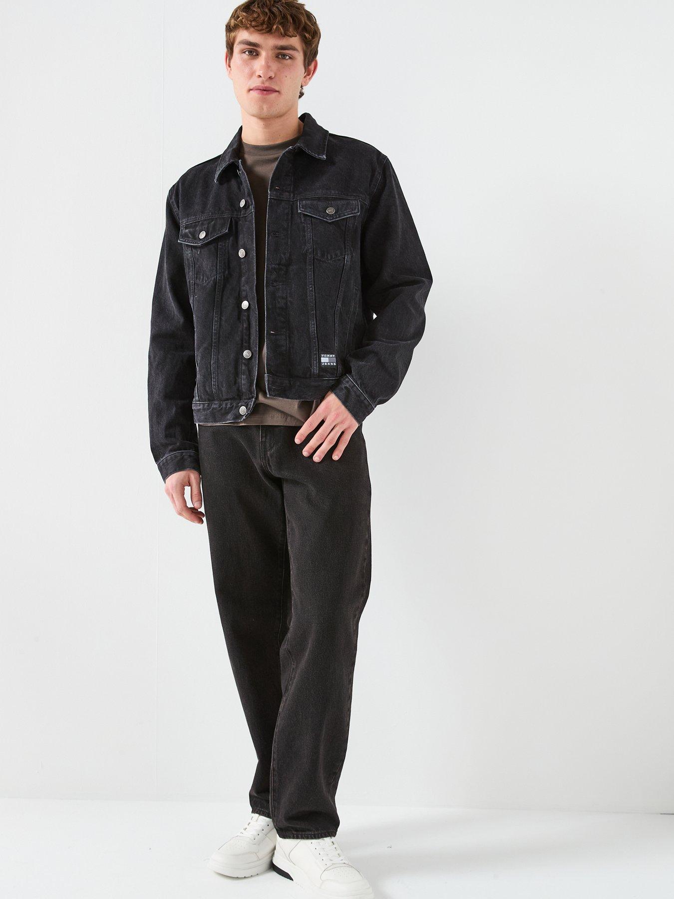 Image 3 of 6 of Tommy Jeans Ryan Flag Denim Jacket - Black