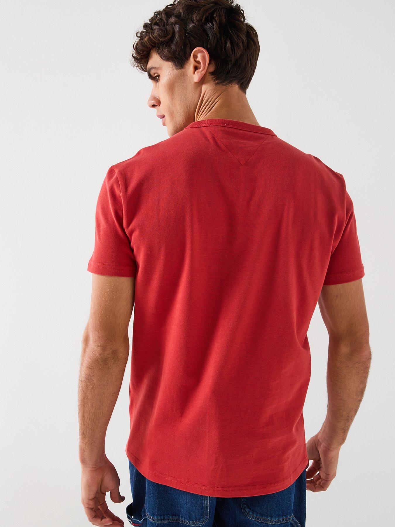 Image 2 of 5 of Tommy Jeans Regular Fit Applique Graphic T-Shirt - Red