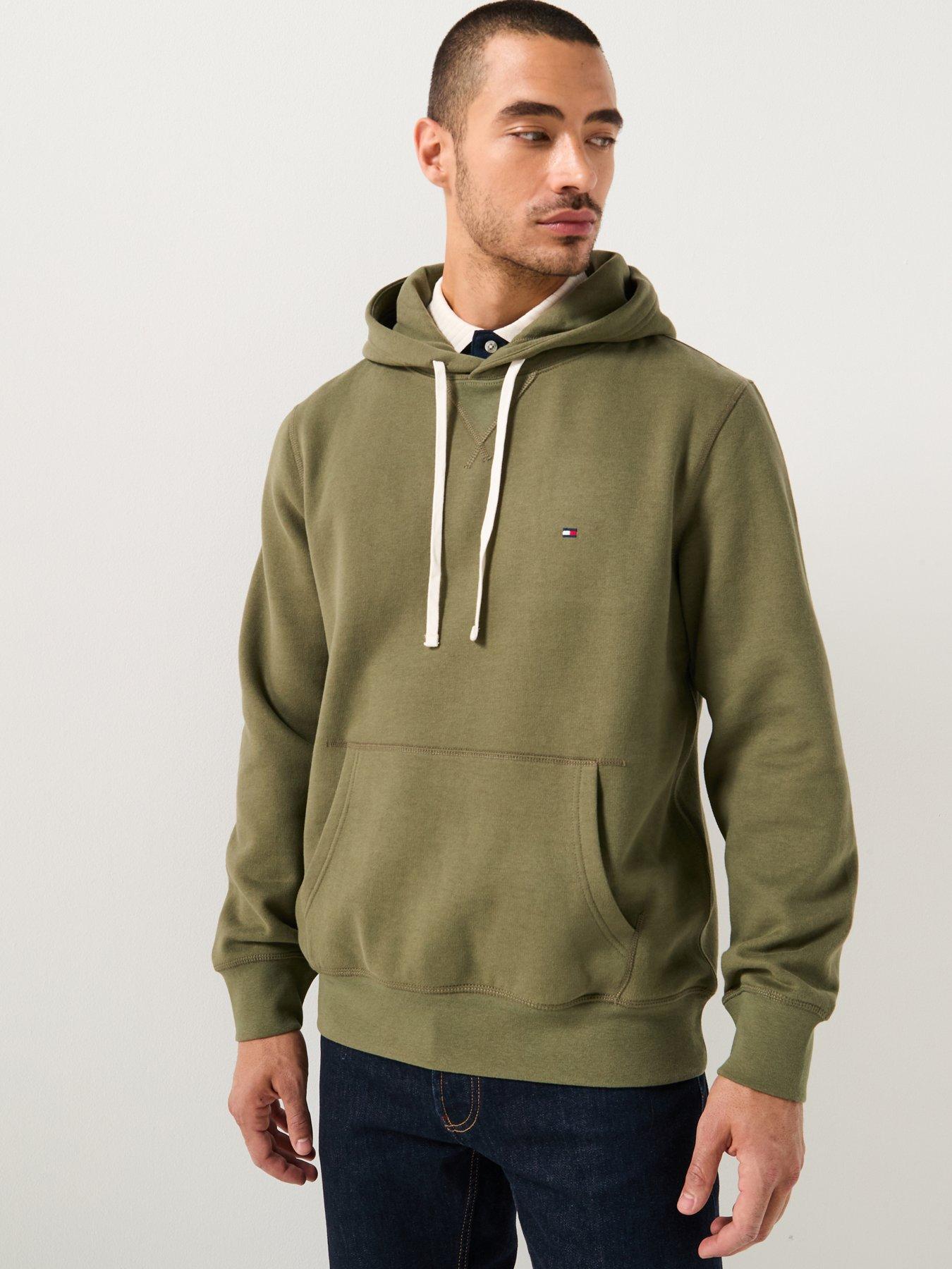 Image 5 of 6 of Tommy Hilfiger Regular Fit Essential Fleece Overhead Hoodie - Khaki