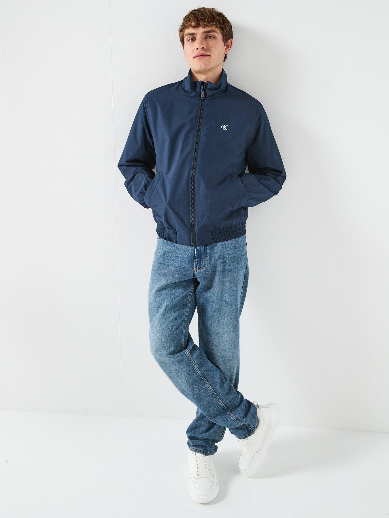  image of calvin-klein-jeans-ripstop-padded-harrington-jacket-navy