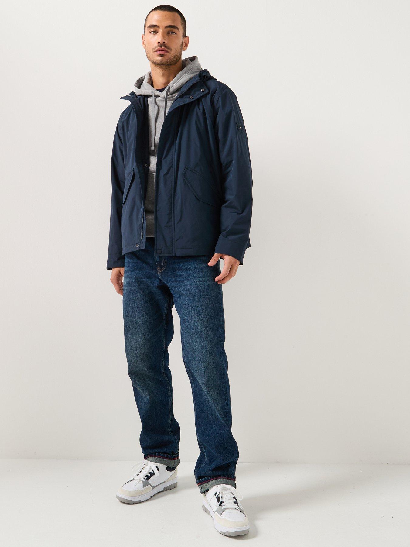  image of tommy-hilfiger-lightweight-packable-hooded-jacket-navy