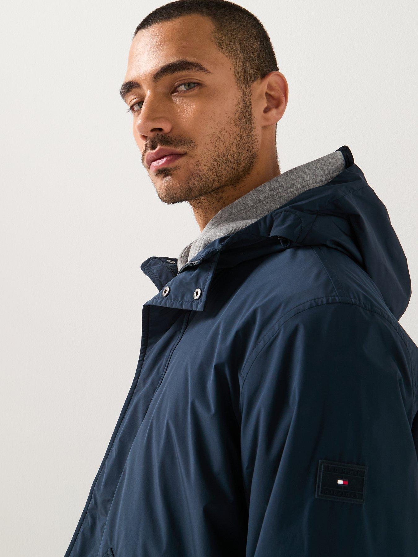  image of tommy-hilfiger-lightweight-packable-hooded-jacket-navy