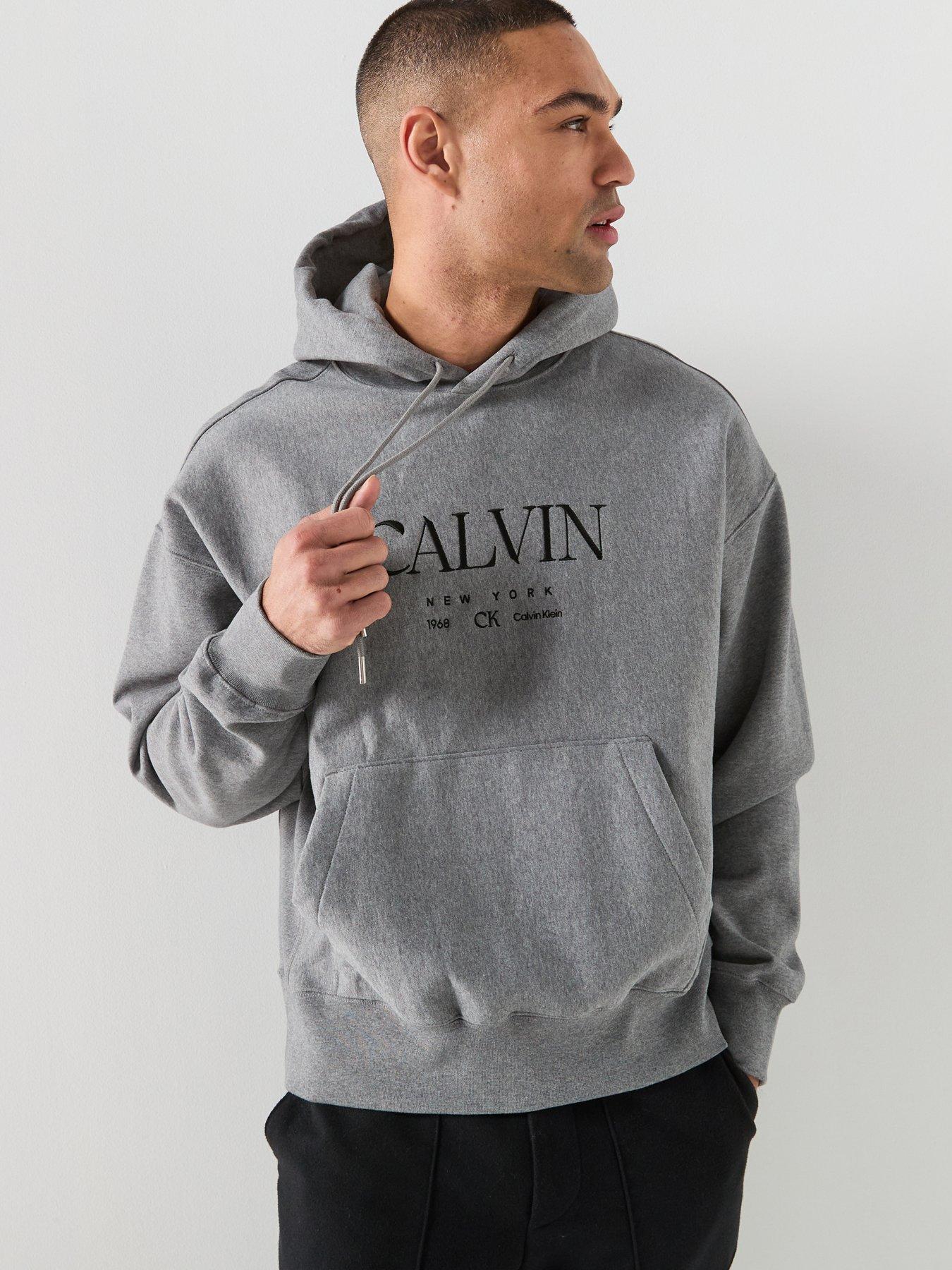Calvin Klein Calvin Klein Terry Graphic Overhead Hoodie - Grey