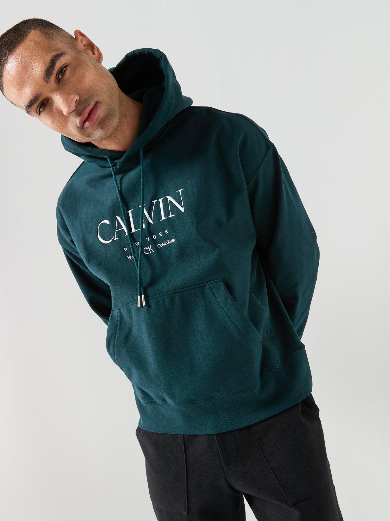 Calvin Klein Terry Graphic Overhead Hoodie - Navy