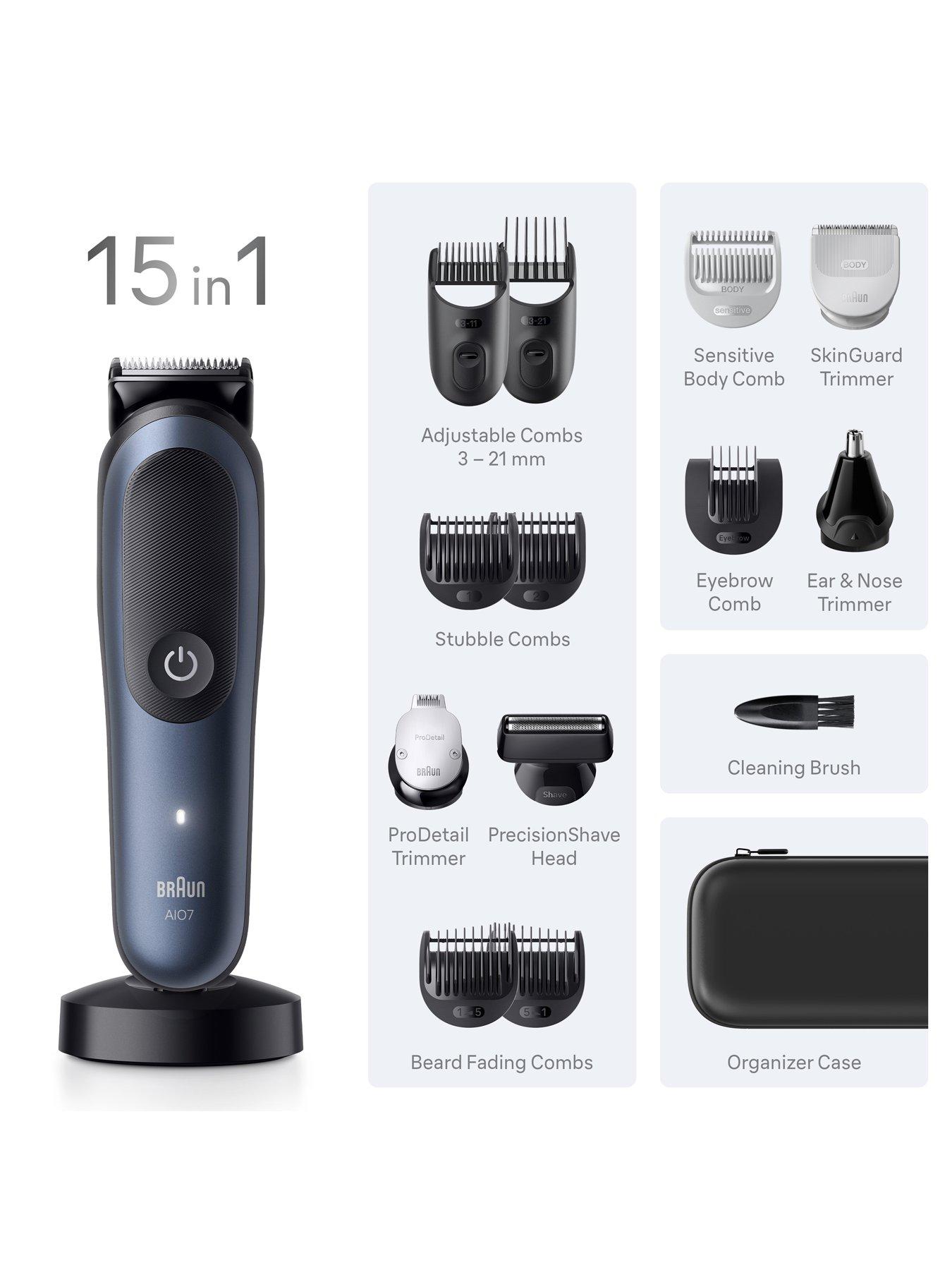 Image 2 of 8 of Braun All-in-One Series 7, 15in1 Grooming Kit, ProBlade, AutoSense, AIO7580 -&nbsp;Blue