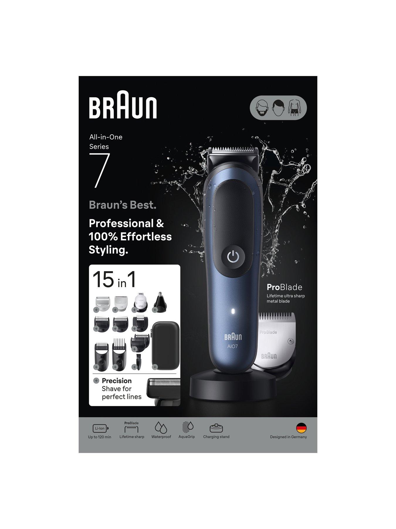 Image 3 of 8 of Braun All-in-One Series 7, 15in1 Grooming Kit, ProBlade, AutoSense, AIO7580 -&nbsp;Blue