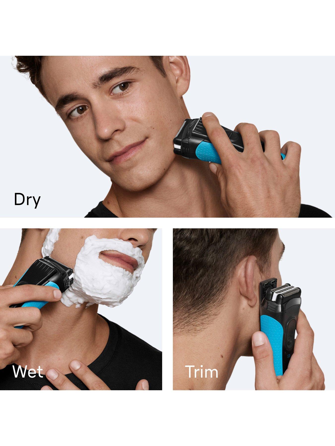 Image 6 of 6 of Braun Series 3+ Electric Shaver, Precision Trimmer, Wet &amp; Dry, 3040S -&nbsp;Blue
