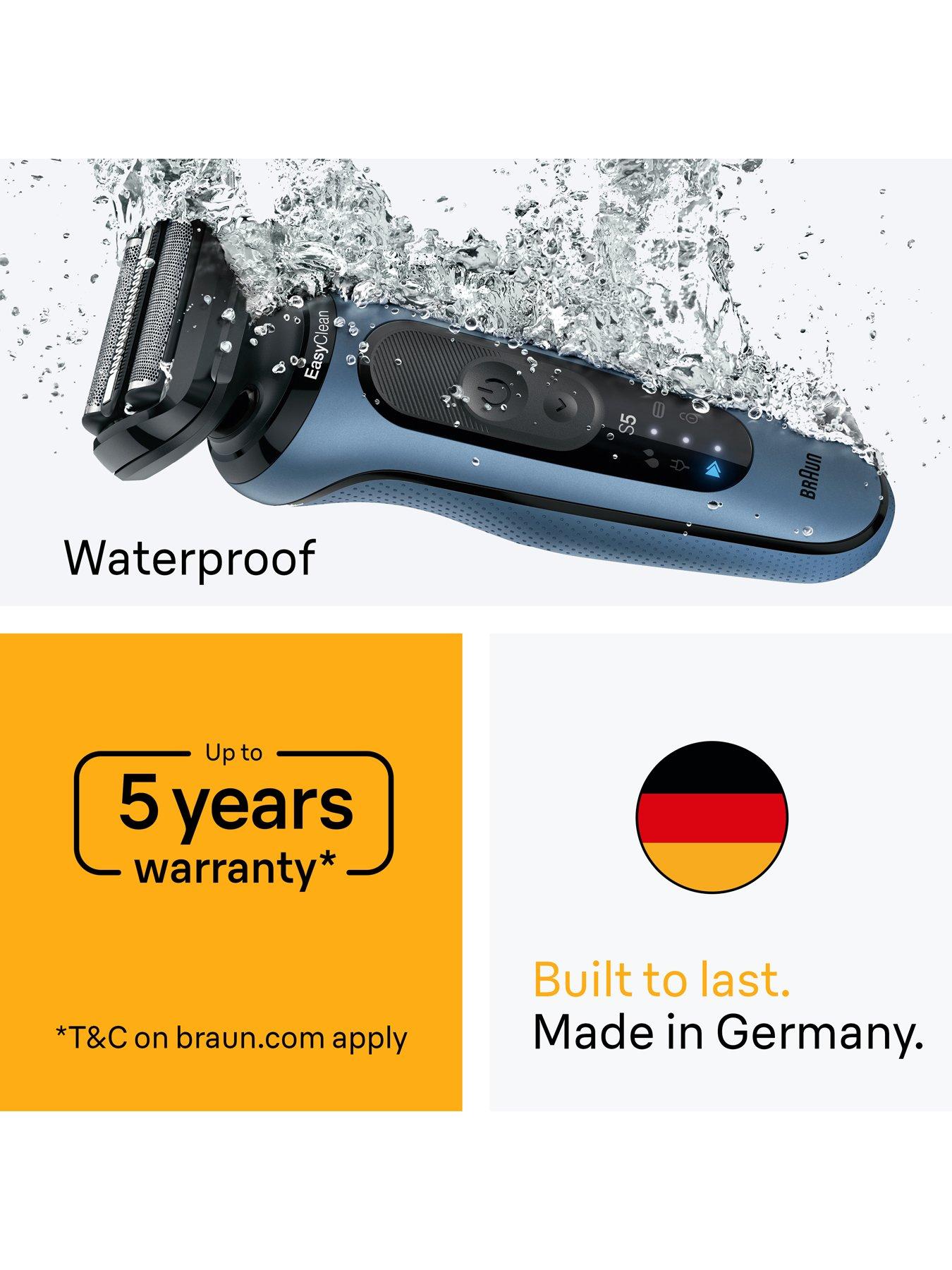 Image 5 of 8 of Braun Series 5 Electric Shaver, Up to 50 min, 52-A1000S -&nbsp;Azure