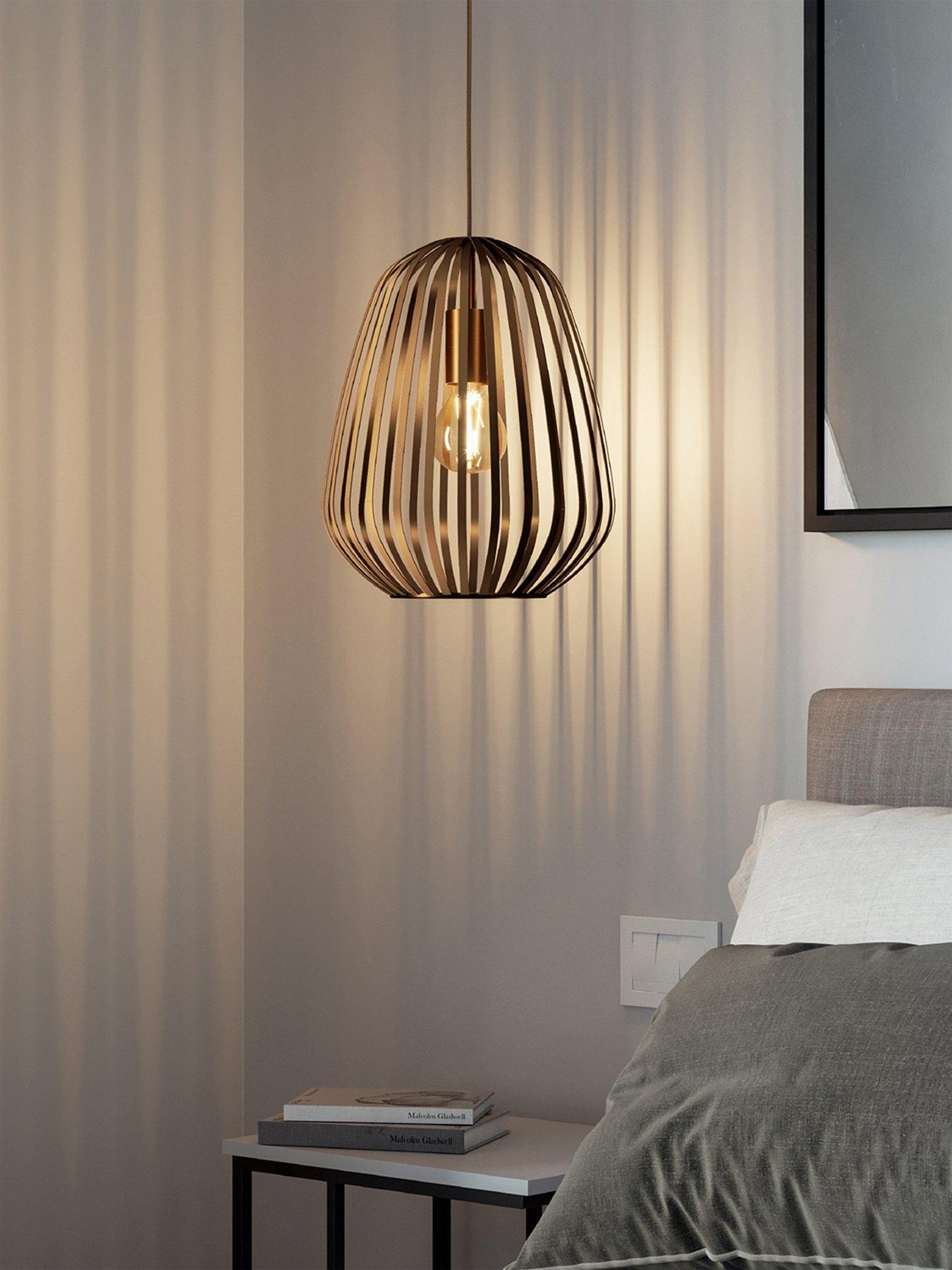 Image 1 of 5 of Eglo Espinal Bronze Steel Caged Style Contemporary Single Pendant