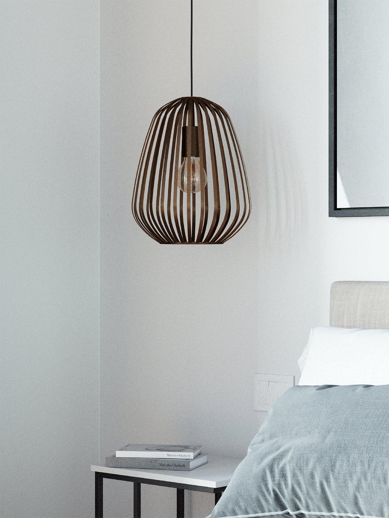 Image 3 of 5 of Eglo Espinal Bronze Steel Caged Style Contemporary Single Pendant