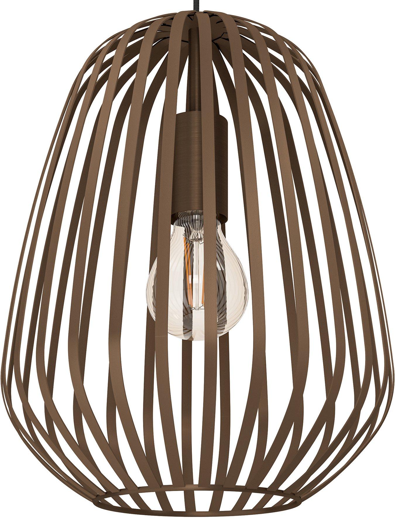 Image 4 of 5 of Eglo Espinal Bronze Steel Caged Style Contemporary Single Pendant