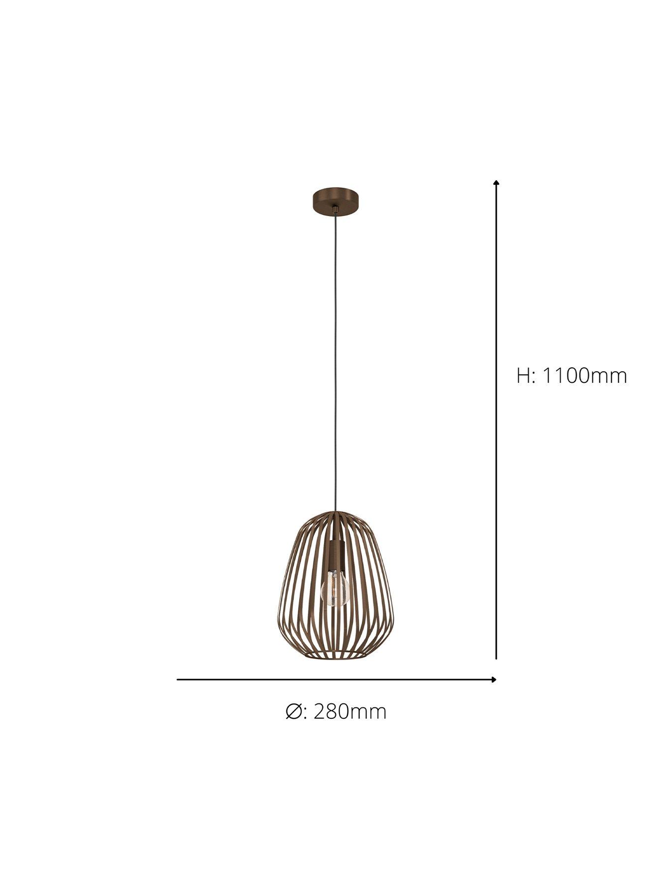 Image 5 of 5 of Eglo Espinal Bronze Steel Caged Style Contemporary Single Pendant
