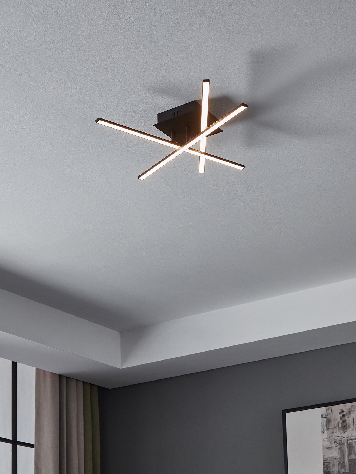 undefined Lasana 3 Criss-cross Led Black Wall/ceiling Light