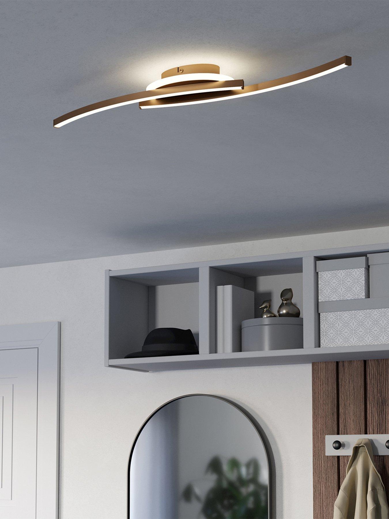 Eglo Lungolago Bronze Steel Minimalist Led Ceiling Light