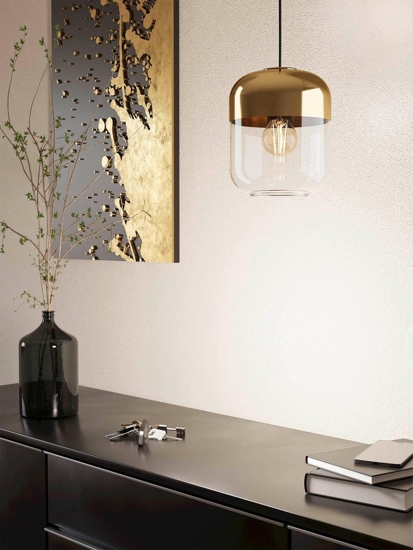 undefined Maryvilla Gold  &  Clear Single Pendant Light