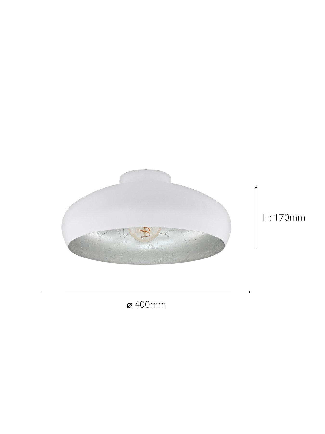 Image 3 of 4 of Eglo Mogano Vintage White And Silver Ceiling Light - White/Silver