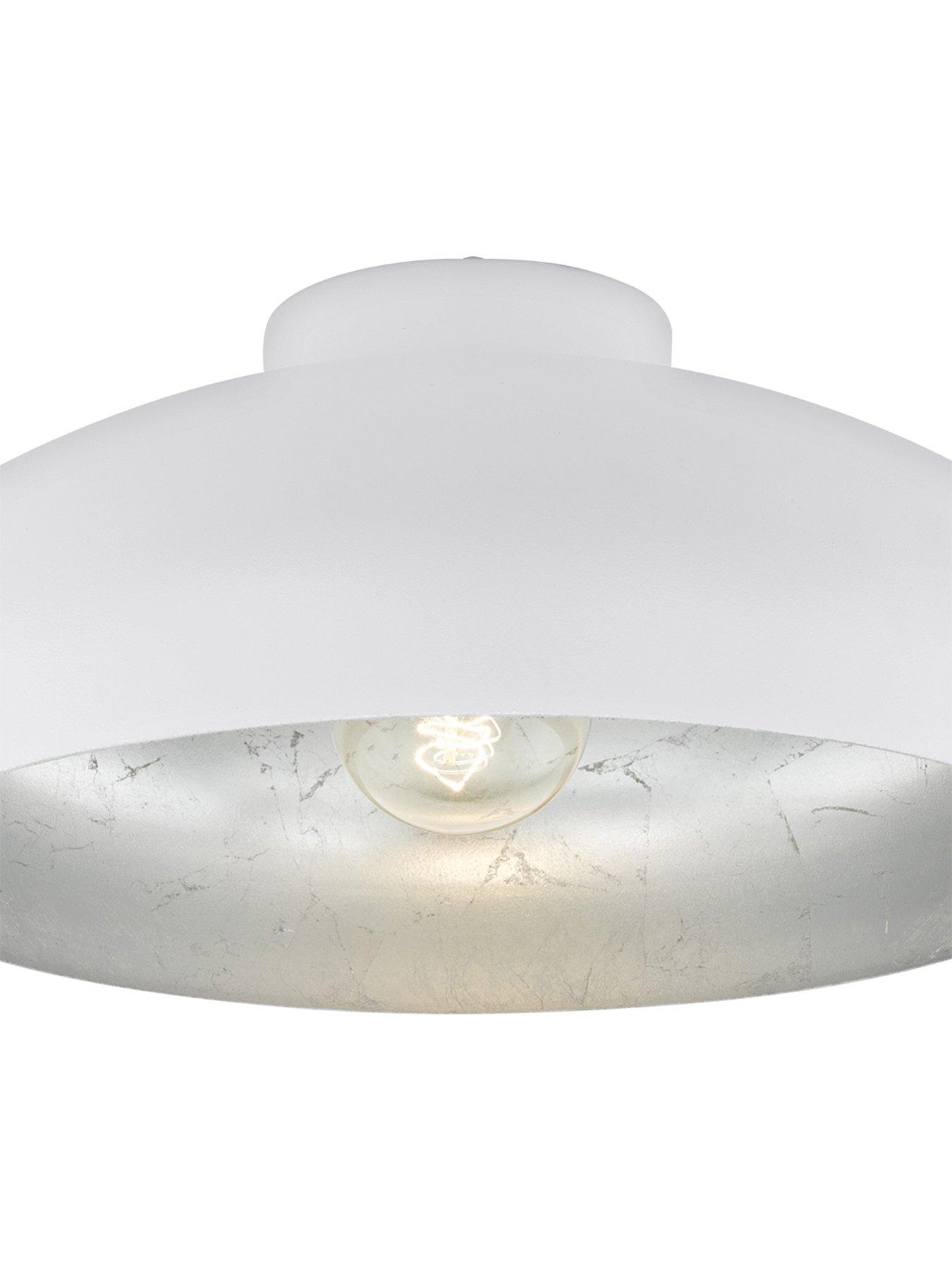 Image 4 of 4 of Eglo Mogano Vintage White And Silver Ceiling Light - White/Silver