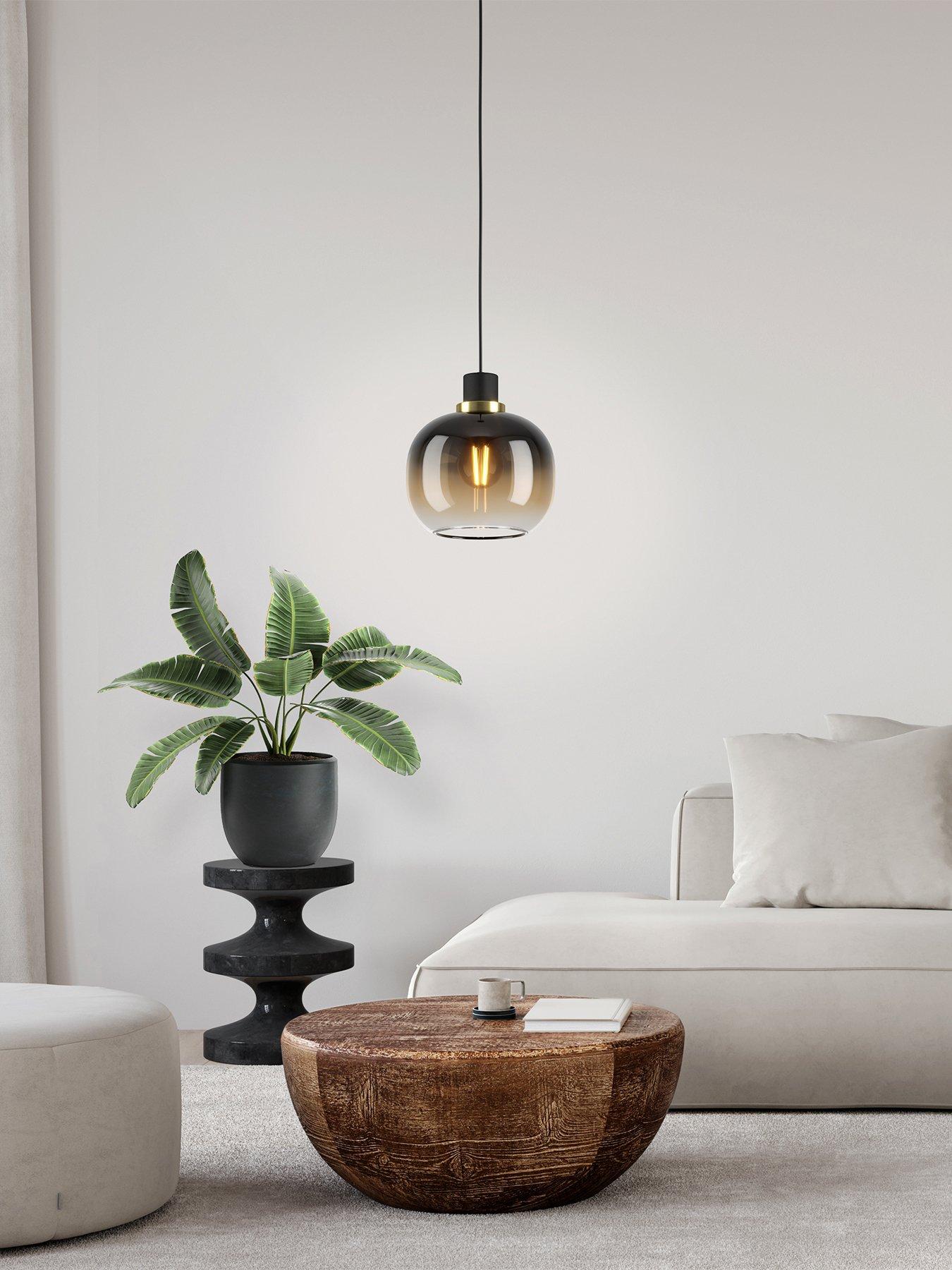 Image 1 of 4 of Eglo Oilella Black To Brown Gradient Hanging Single Pendant Light