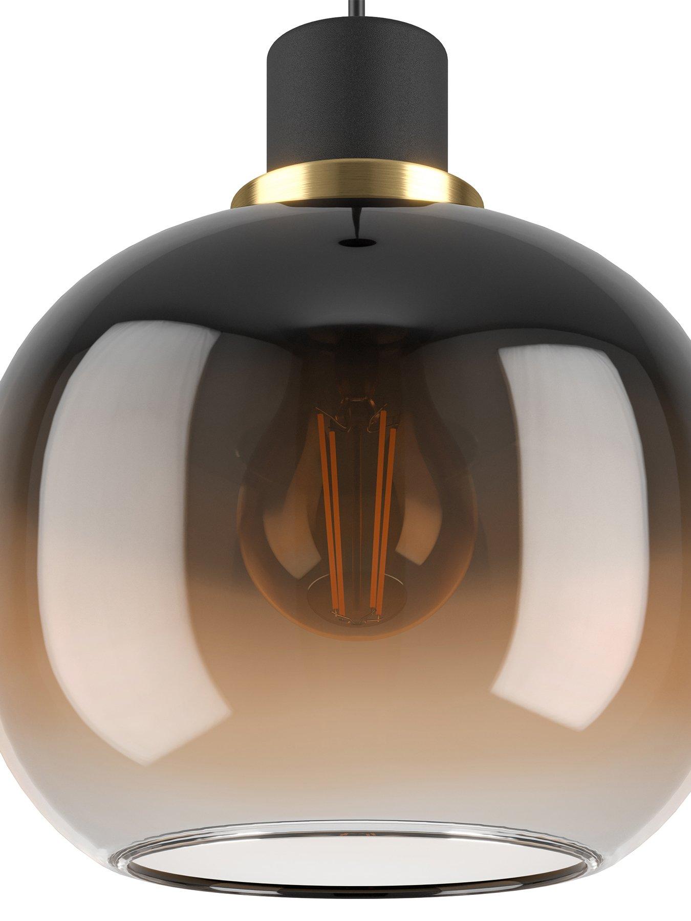 Image 4 of 4 of Eglo Oilella Black To Brown Gradient Hanging Single Pendant Light