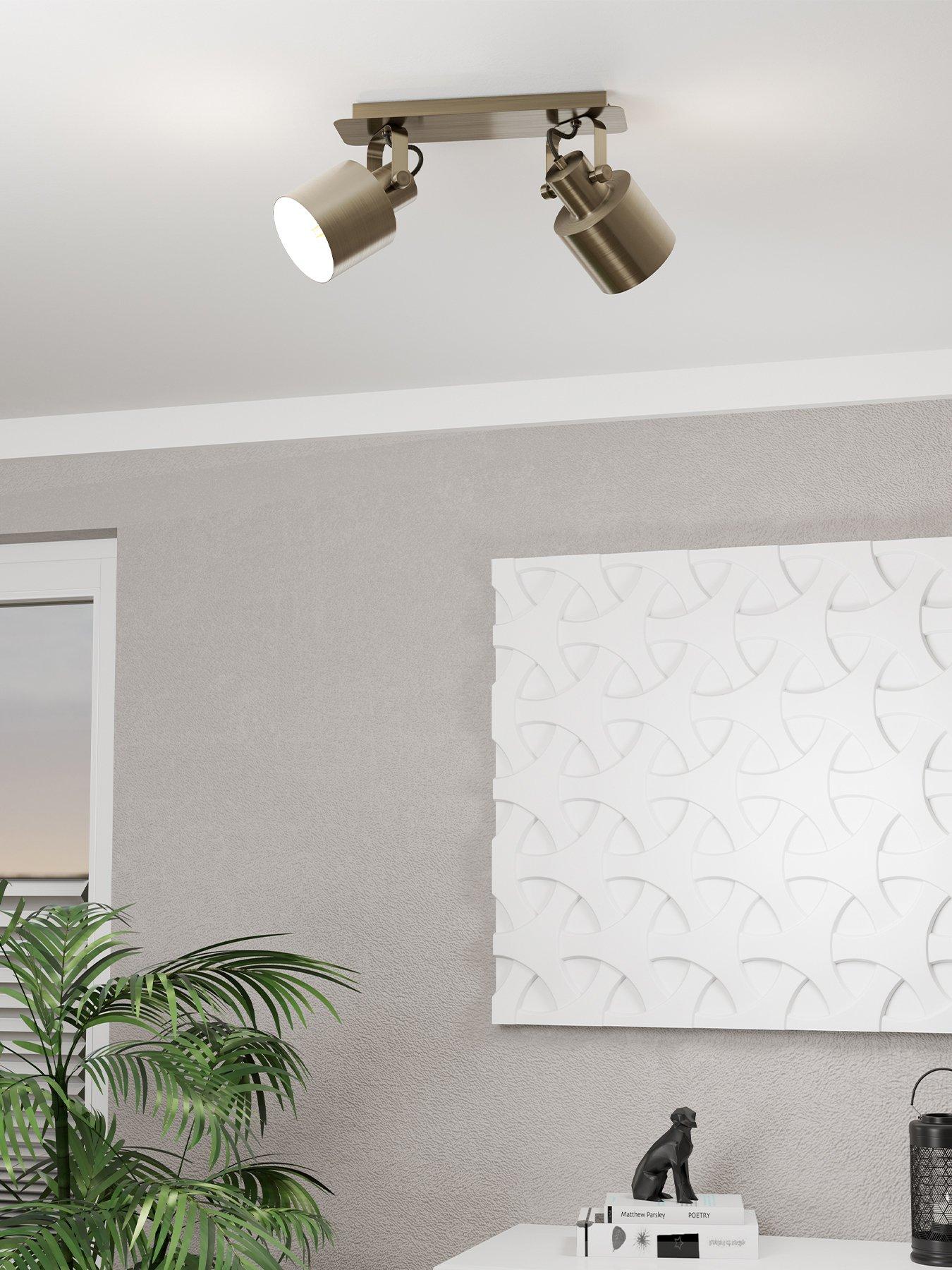 undefined Southery 2-light Bronzed Steel Ceiling Spotlight