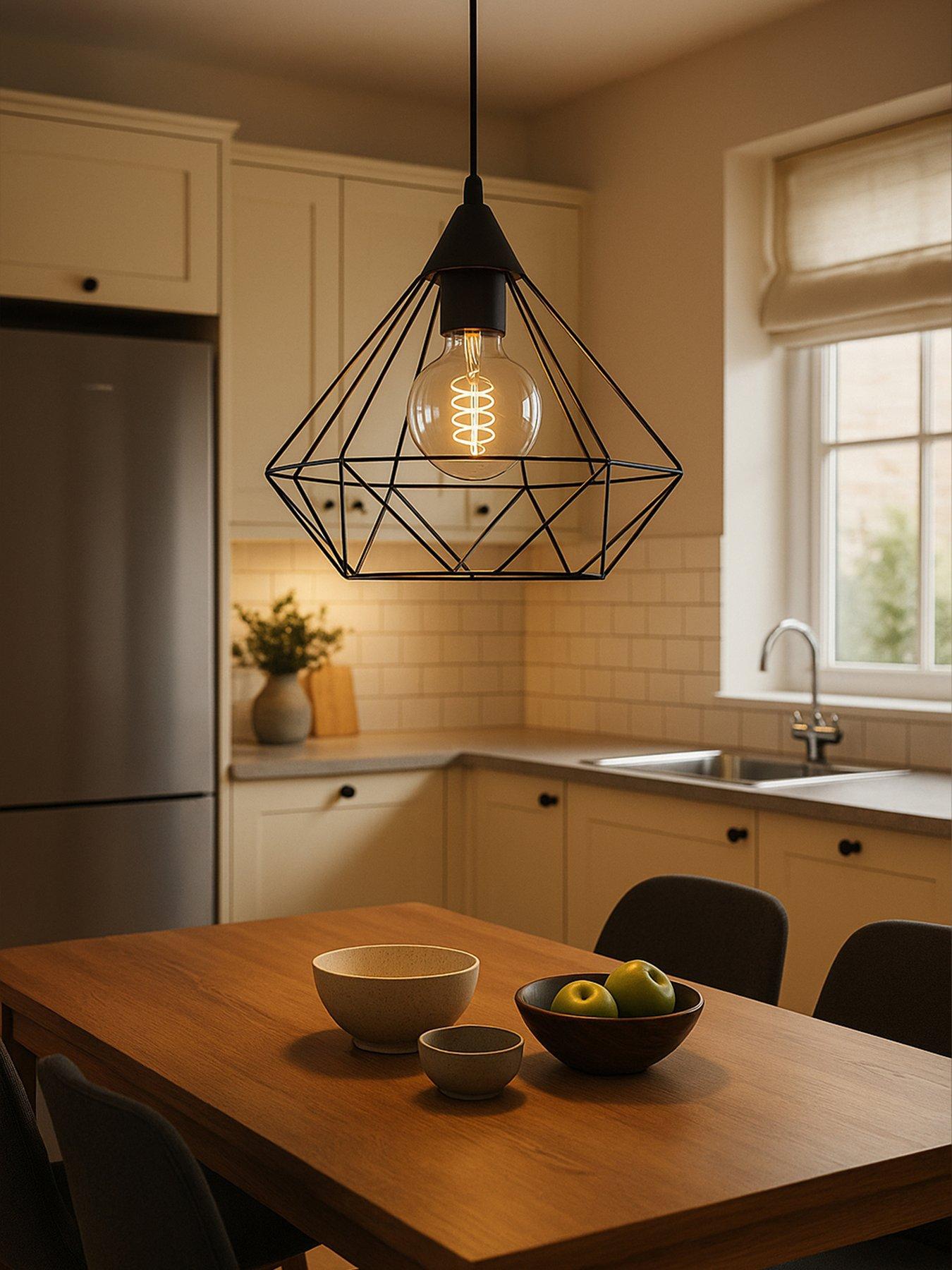 Eglo Tarbes Black Geometric Pendant