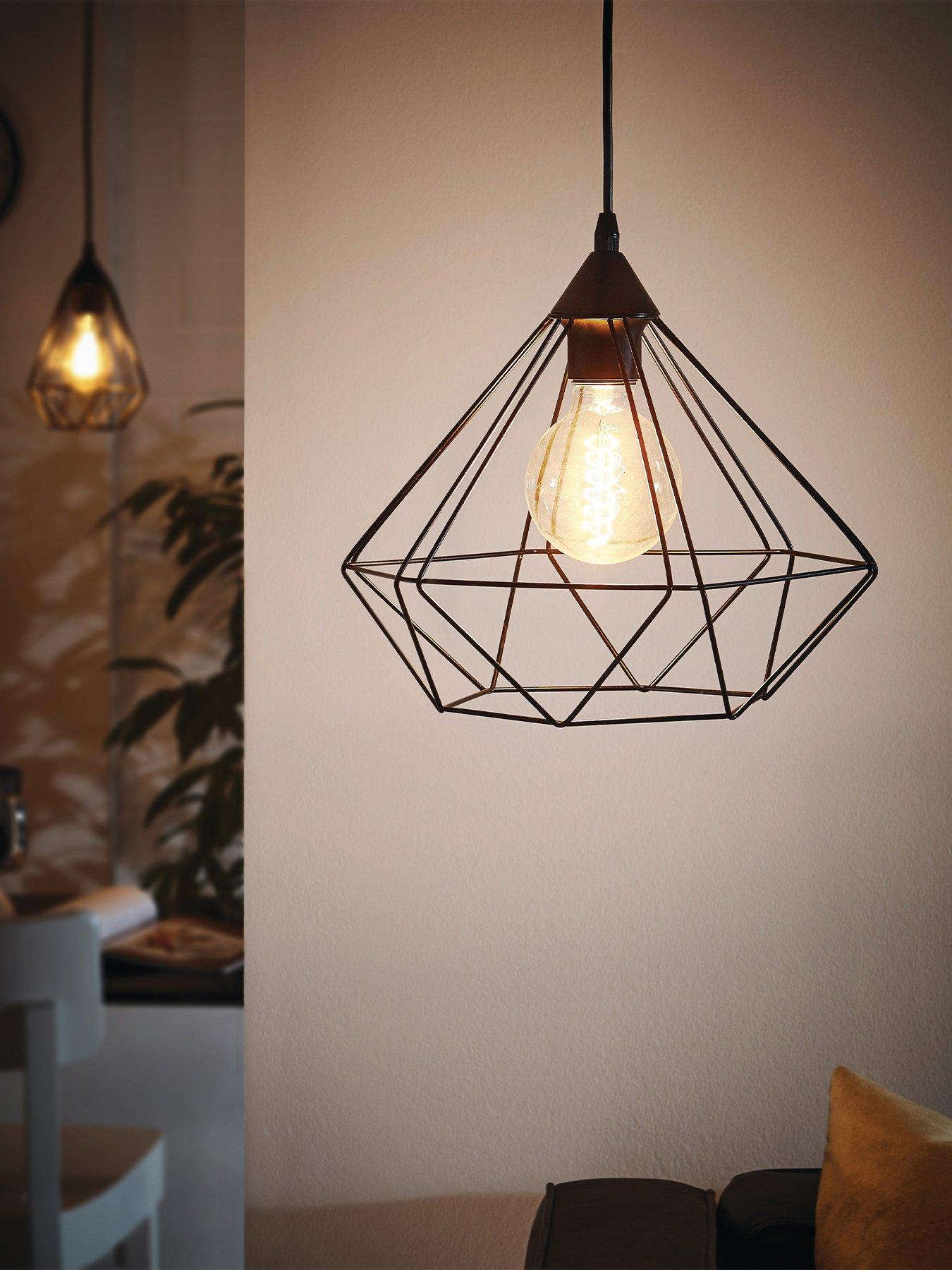 Image 1 of 4 of Eglo Tarbes Black Geometric Pendant