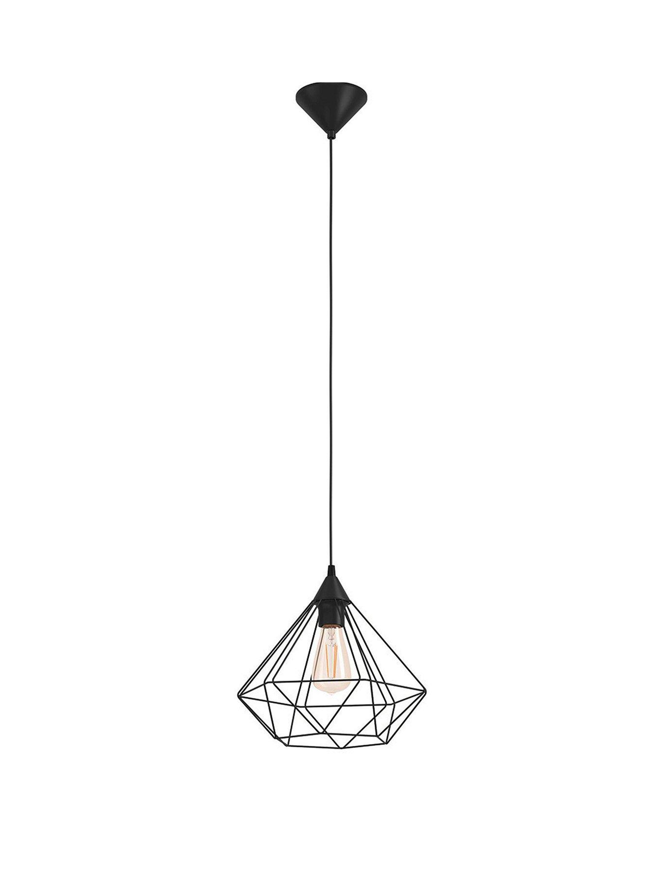 Image 2 of 4 of Eglo Tarbes Black Geometric Pendant