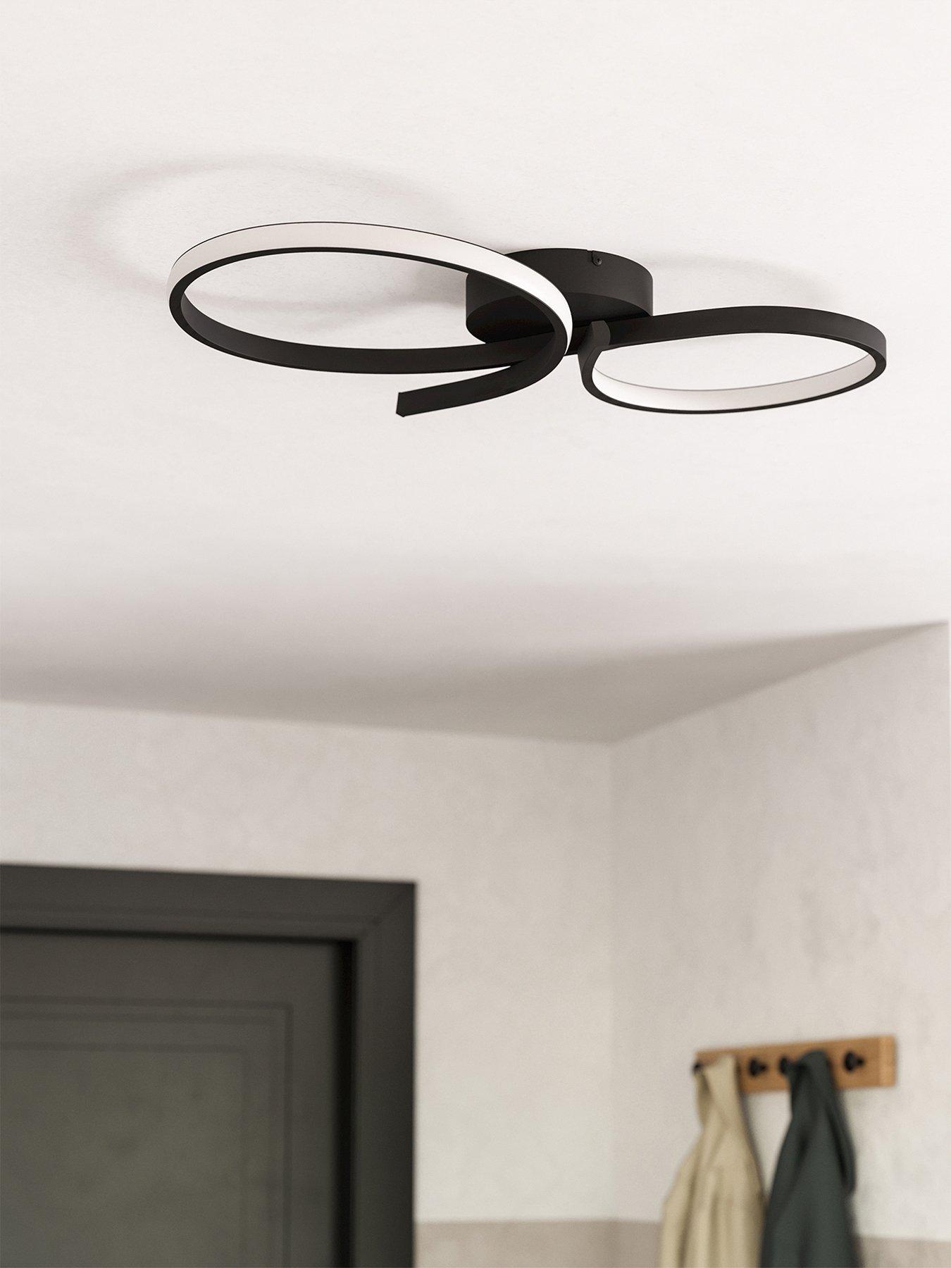 Image 3 of 6 of Eglo Serpins Black Aluminium &amp; Steel Modern Ceiling Light