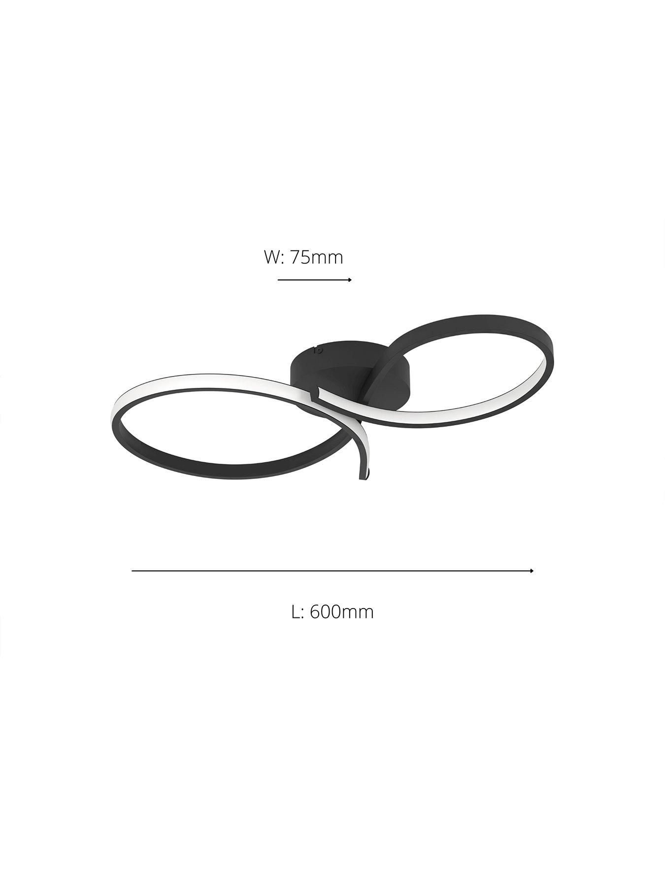 Image 4 of 6 of Eglo Serpins Black Aluminium &amp; Steel Modern Ceiling Light