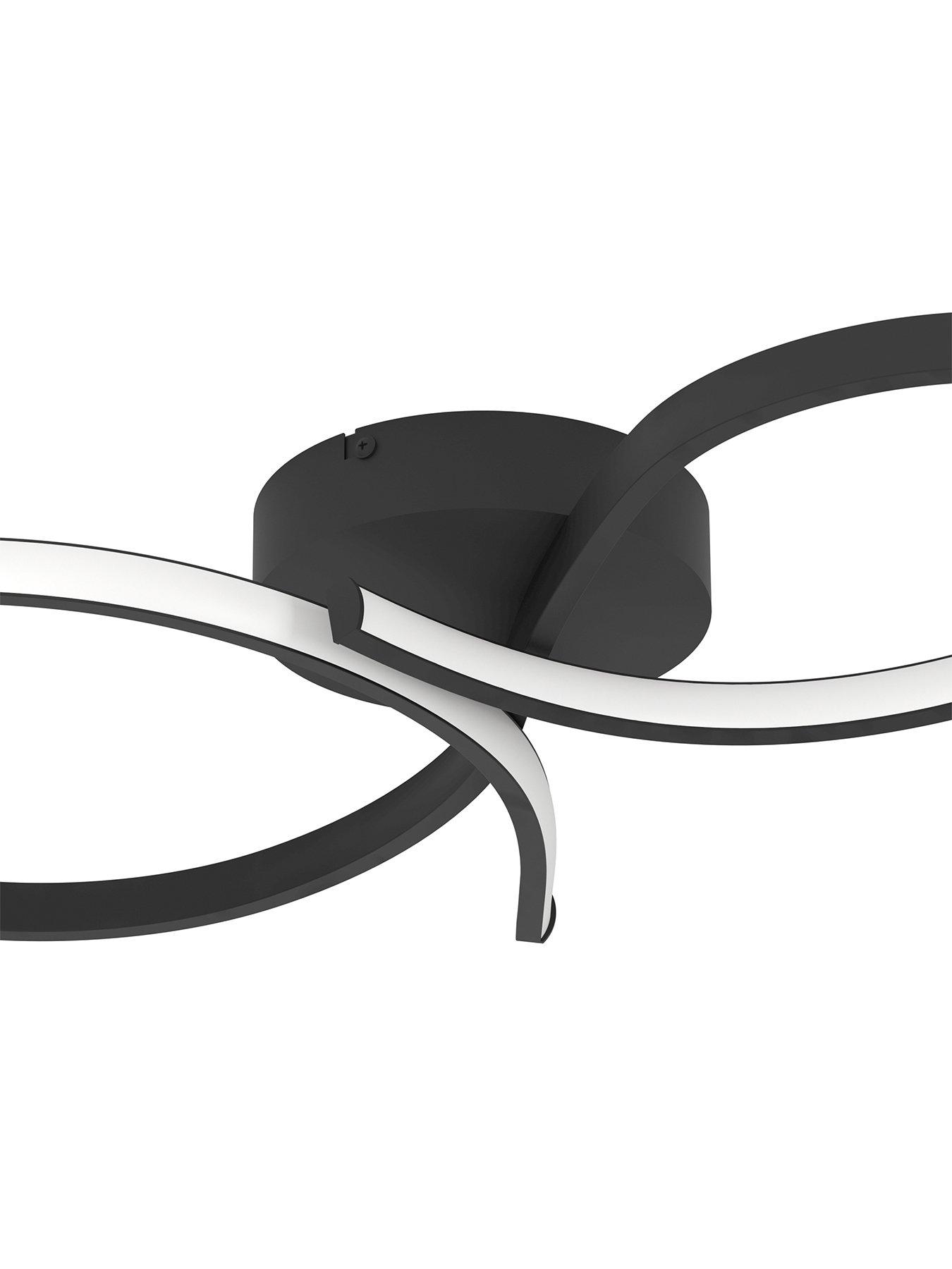 Image 5 of 6 of Eglo Serpins Black Aluminium &amp; Steel Modern Ceiling Light