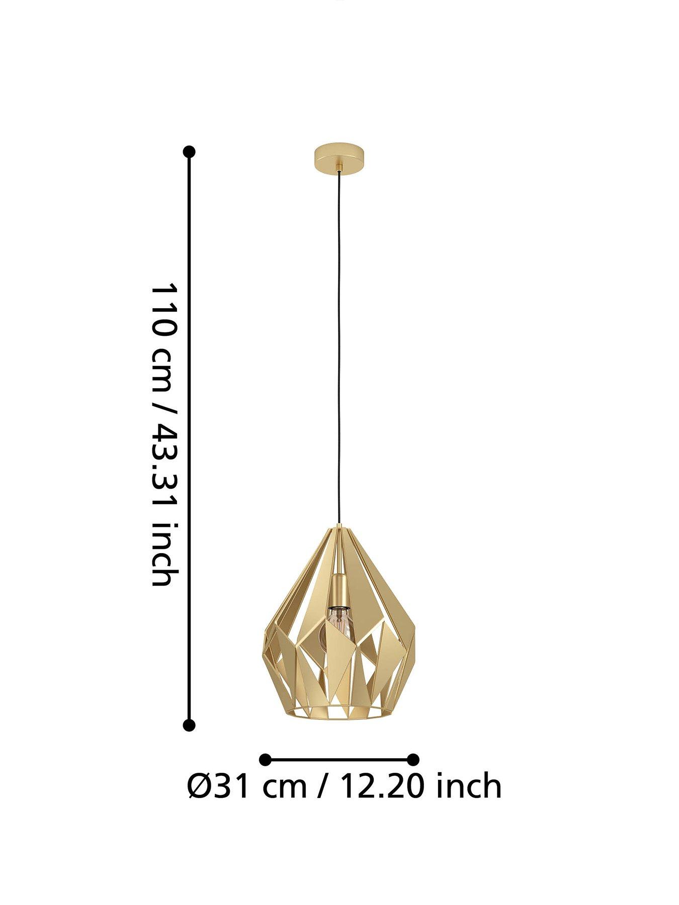 Image 4 of 4 of Eglo Carlton Single Pendant - Light Gold