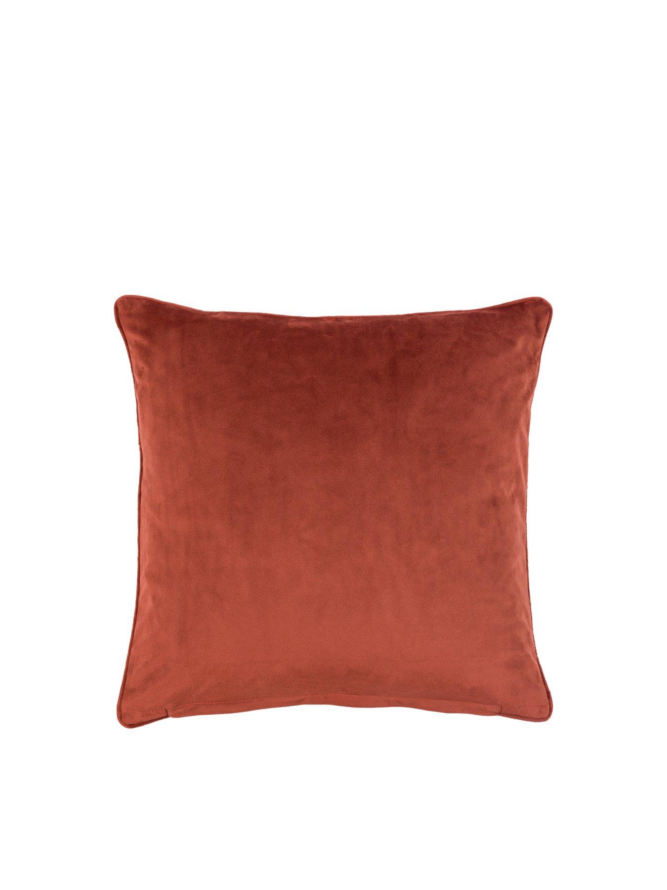 Image 6 of 7 of Gallery Direct Autumn Leaf Chenille Cushion Rust 450x450mm