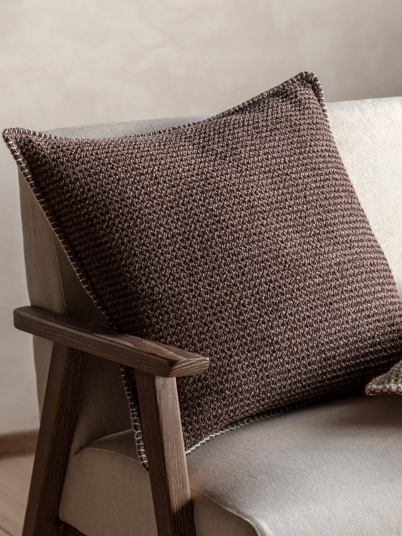 undefined Alder Textured Cushion Brown