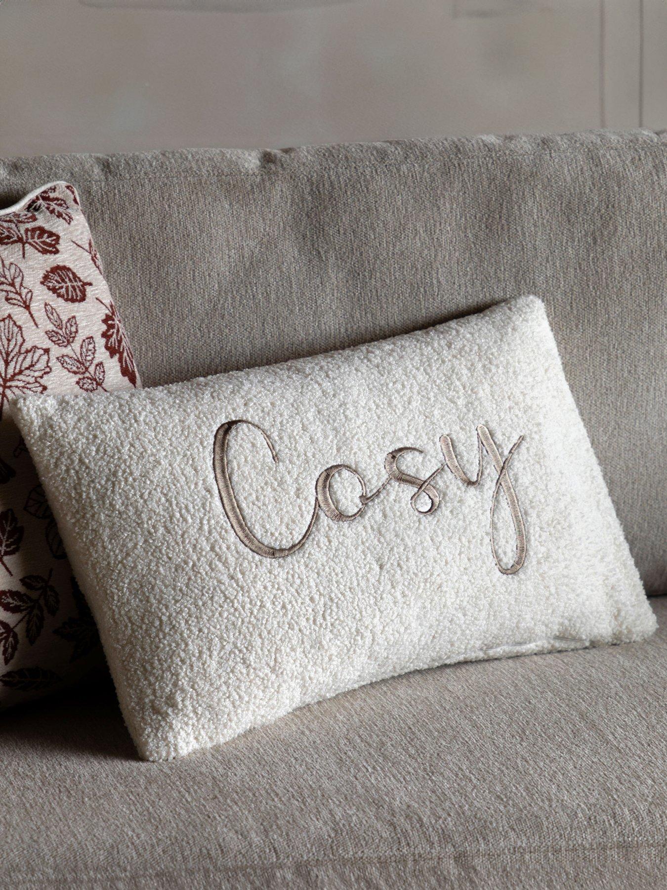undefined Cosy Embroidered Cushion 300x500mm