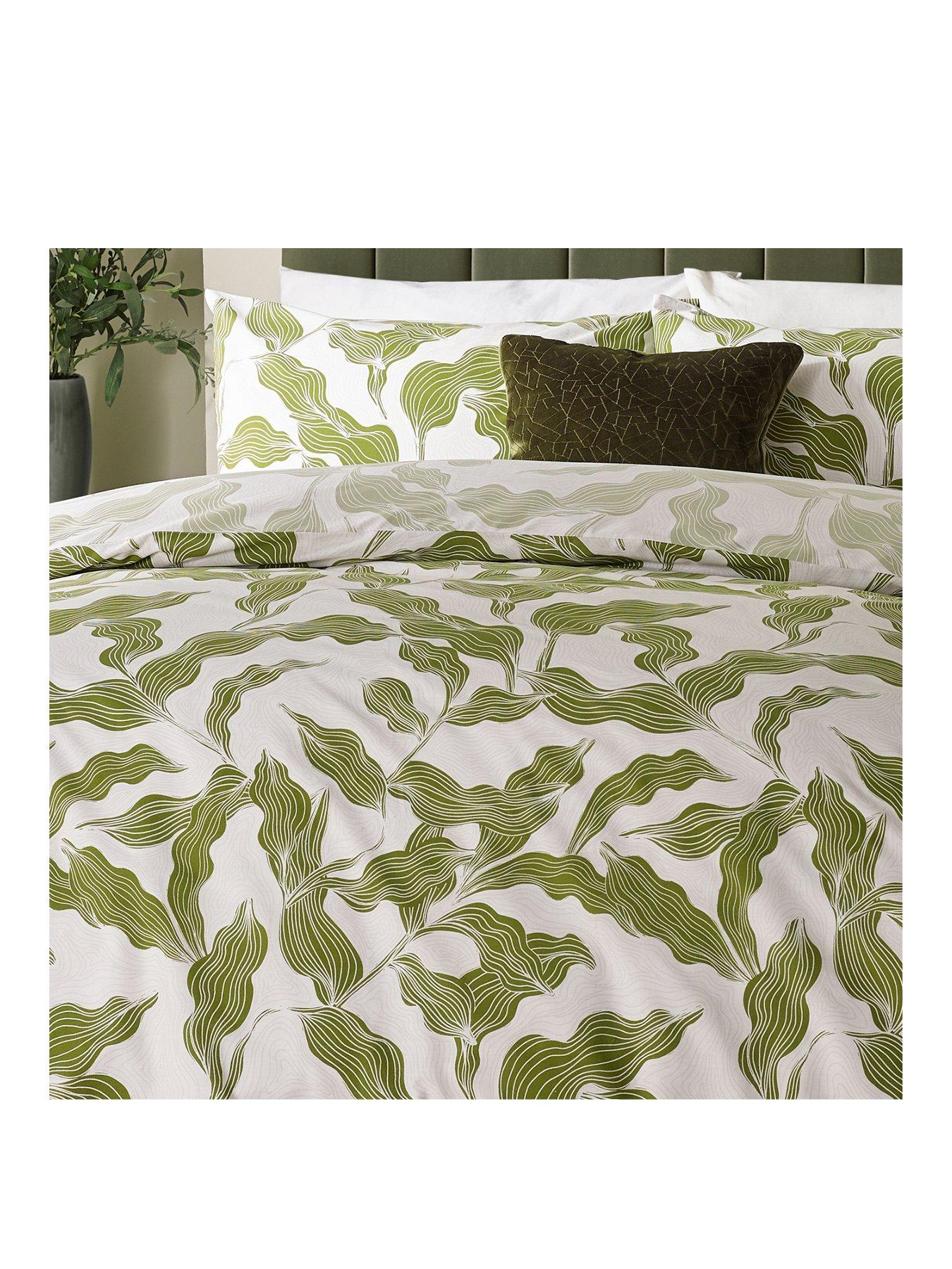Image 2 of 3 of HOEM Lauro Duvet Set Olive