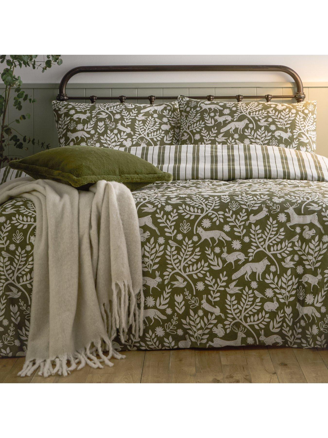  image of furn-skandiwoodland-duvet-set-thyme-green