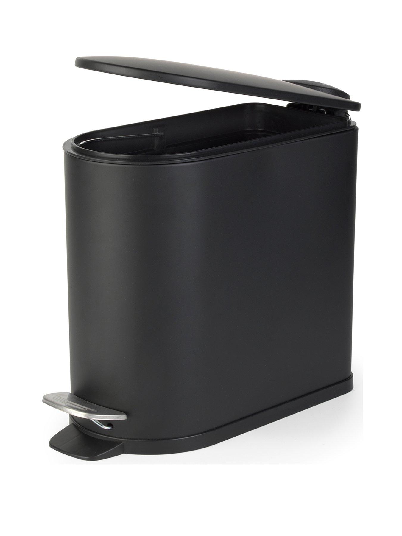 Beldray Black 5l D Shape Bathroom Bin