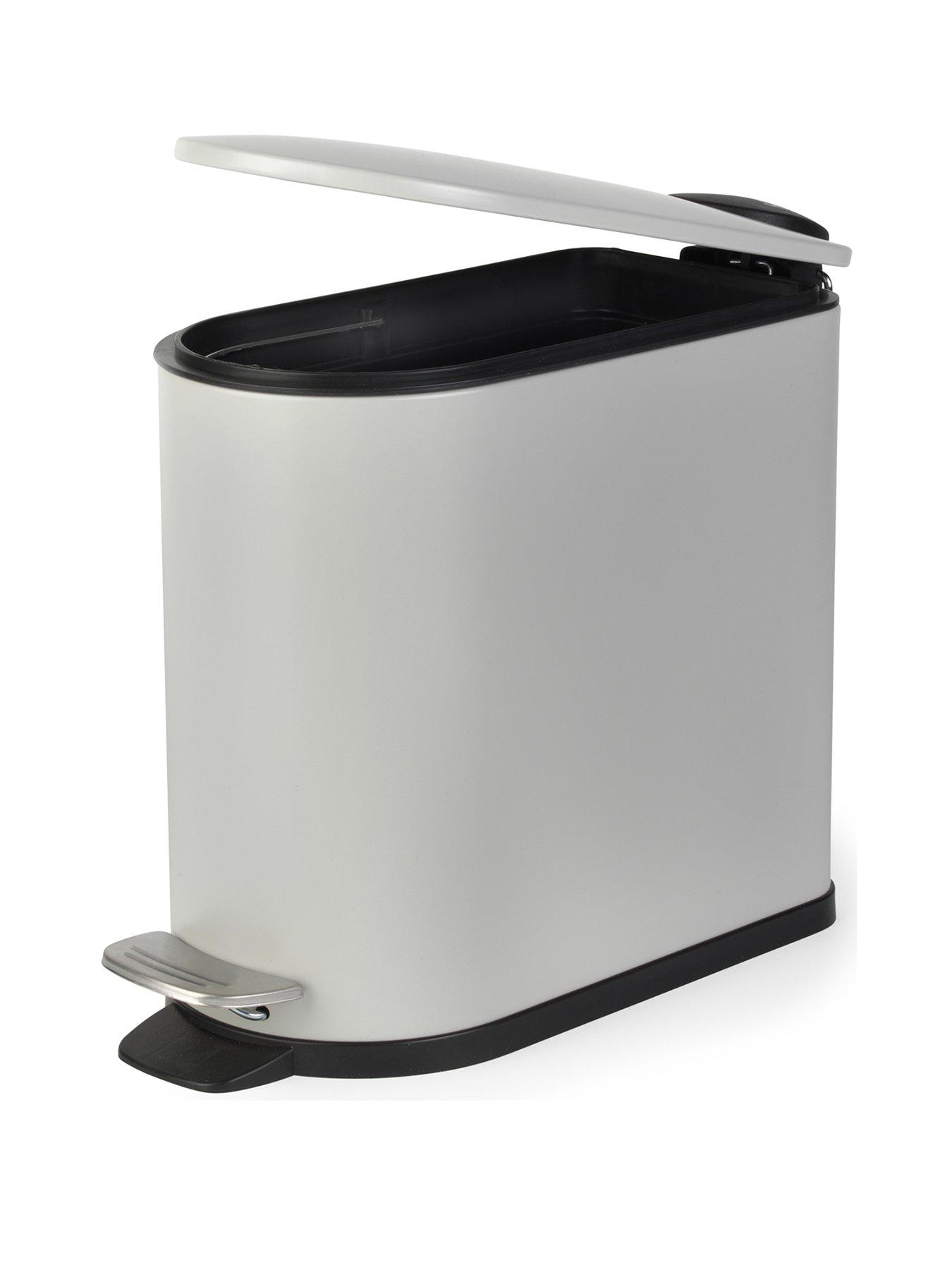 undefined Grey 5l D Shape Bathroom Bin