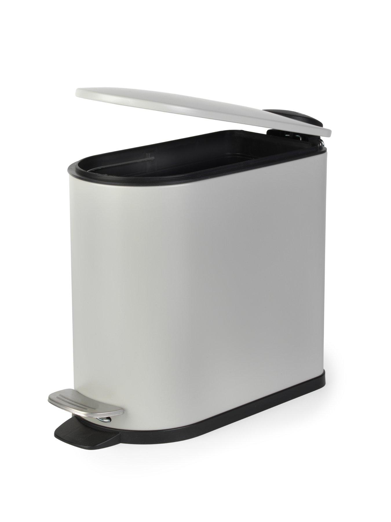 Image 3 of 3 of Beldray Grey 5l D Shape Bathroom Bin
