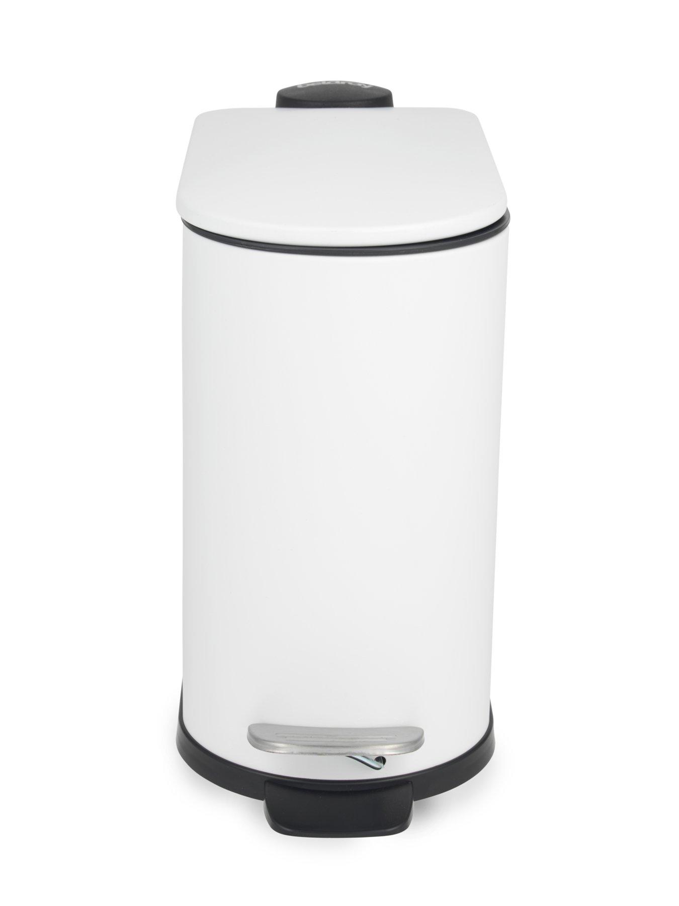 Image 2 of 6 of Beldray White 5l D Shape Bathroom Bin