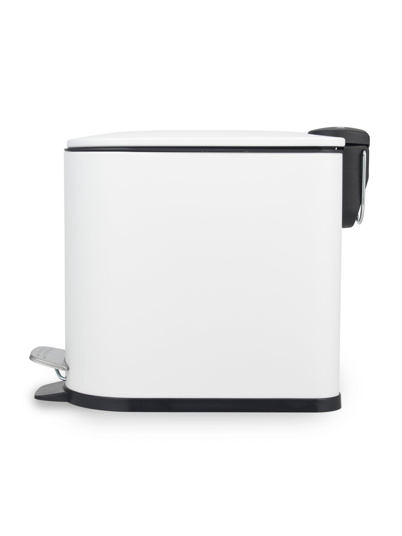 Image 3 of 6 of Beldray White 5l D Shape Bathroom Bin