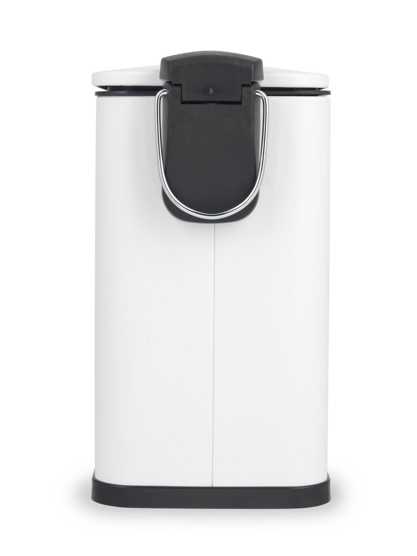 Image 4 of 6 of Beldray White 5l D Shape Bathroom Bin