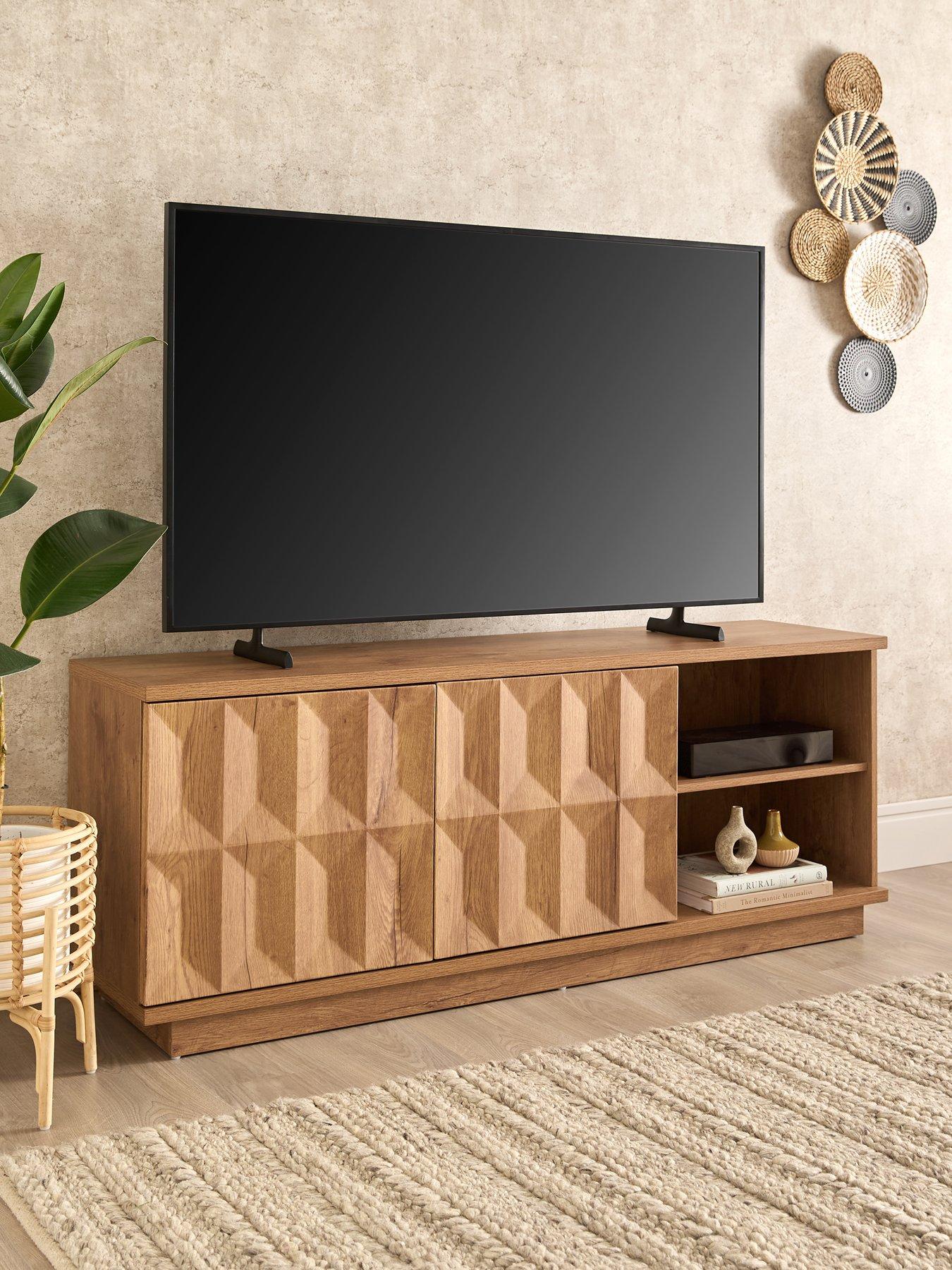 The Very Collection Atma TV Unit - fits up to 65 inch TV - Mid Oak - FSC® Certified
