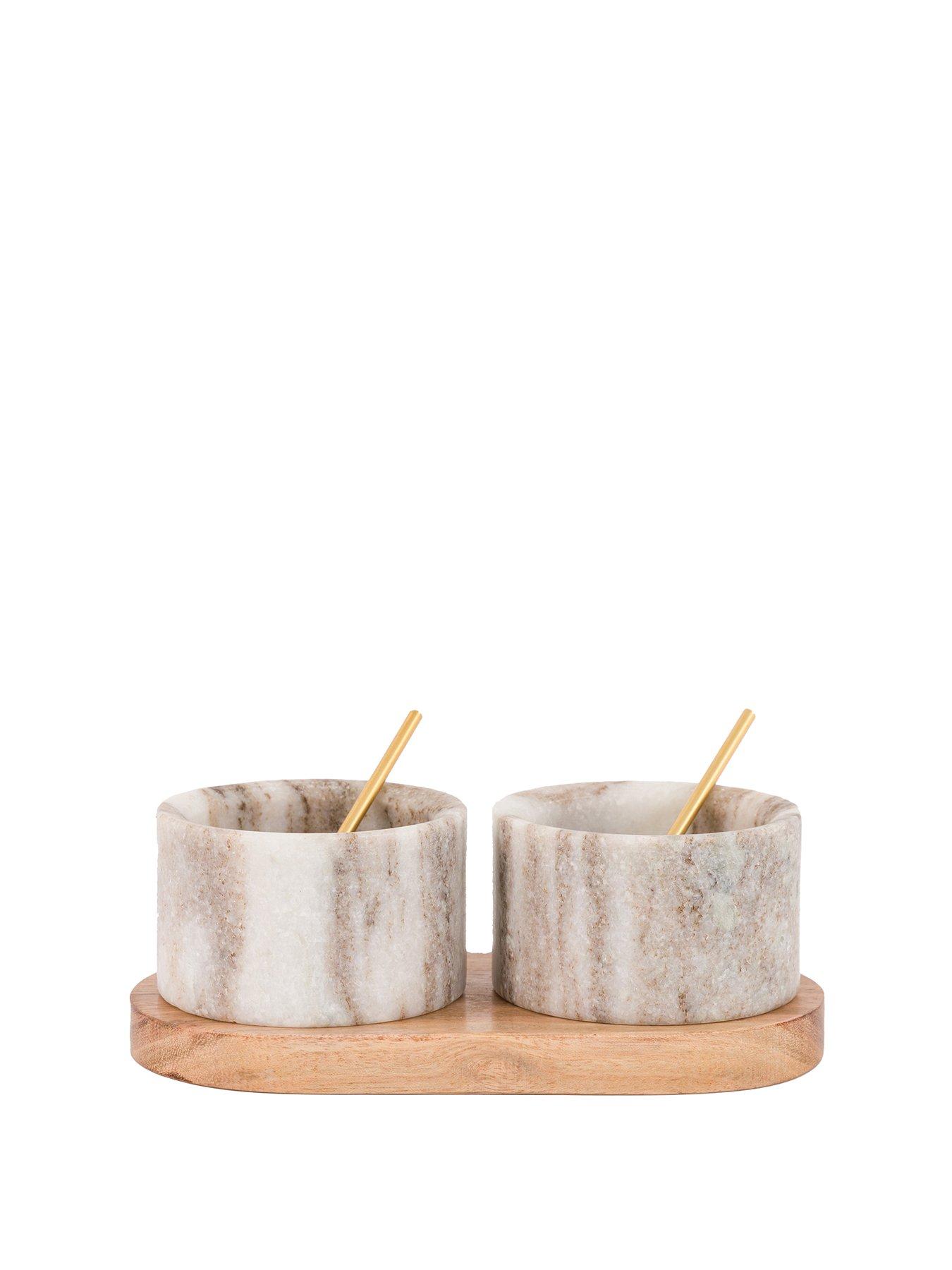 Image 2 of 7 of Gallery Direct Beige Marble Pinch pots