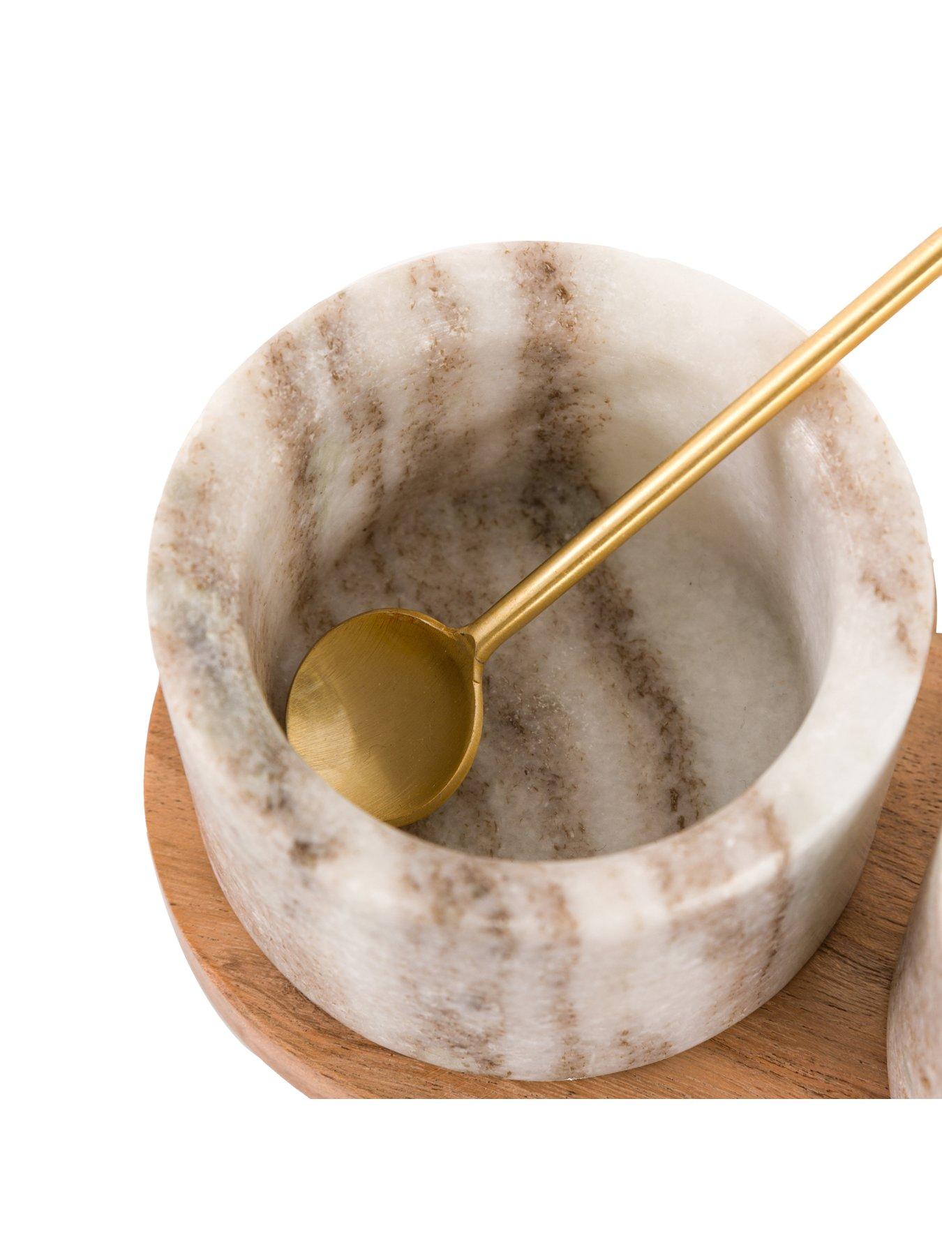 Image 5 of 7 of Gallery Direct Beige Marble Pinch pots