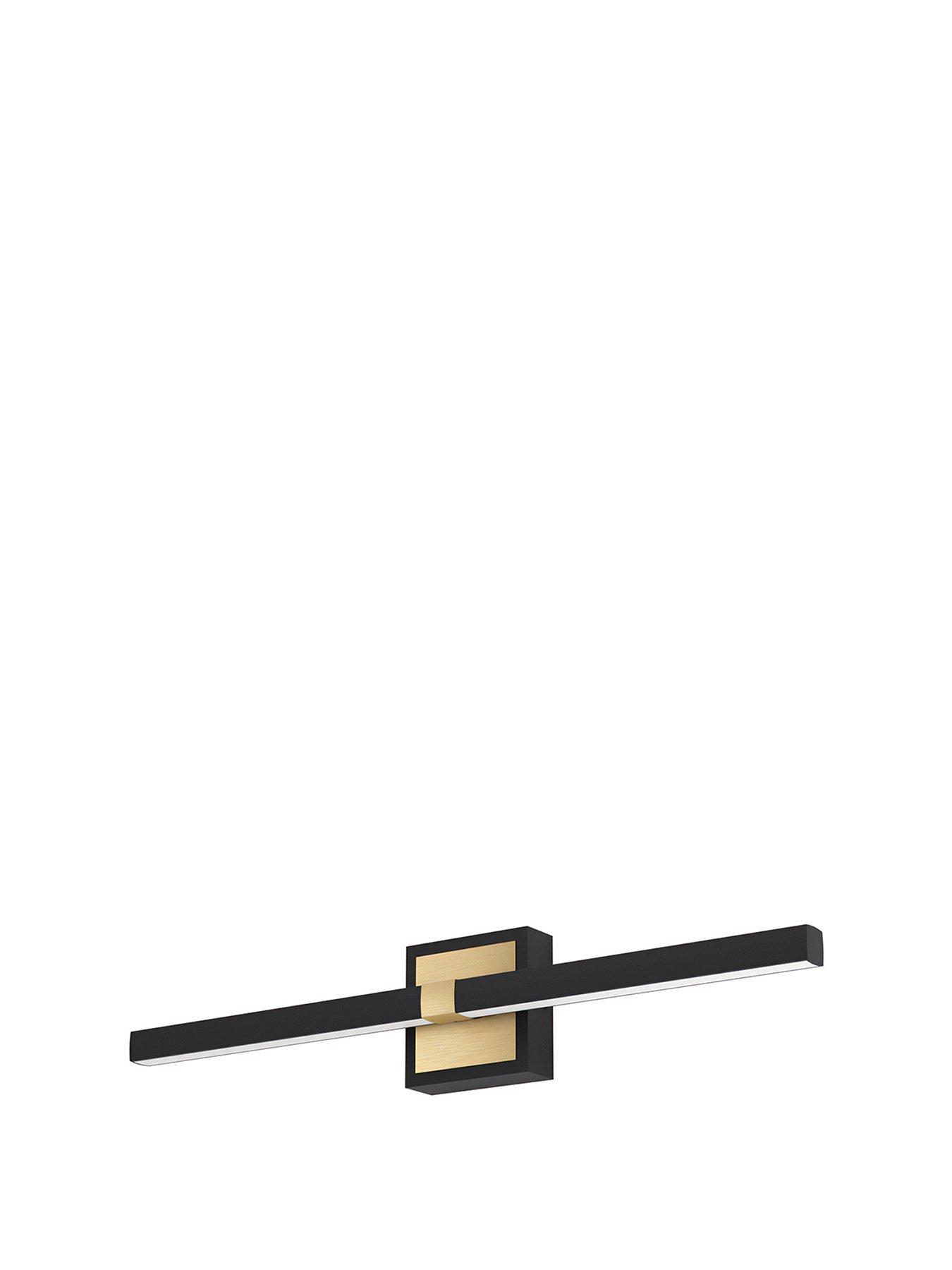 Image 2 of 5 of Eglo Peguera Led Black/brass Steel Bathroom Mirror Light