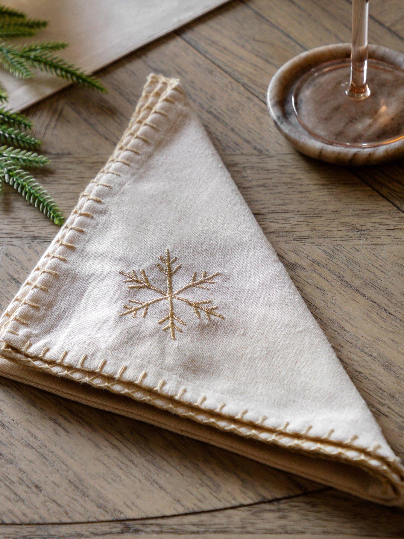 undefined Deco Luxe Snowflake Napkin (4pk)